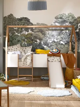 Vertbaudet Kinderzimmer Hausbett mit Rutsche KOKOSNUSS – Produktbild 1 von 1