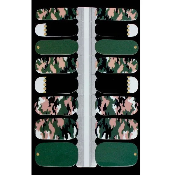 Vargu Vargu LAUED vegane Nagelfolien textile fusion, Chic camou, – Produktbild 4 von 4
