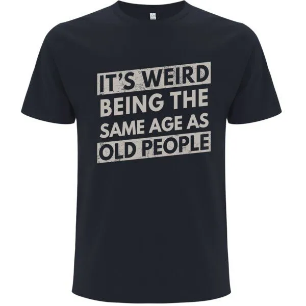 Spreecult Spreecult Its Weird T-Shirt - Bio und Fair - Männer Unisex Shirt, Grau, – Produktbild 1 von 2