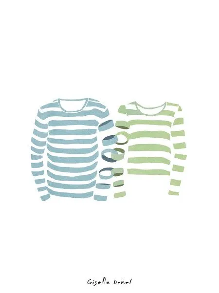 Photocircle Photocircle Wandbild / Poster / Leinwand - Striped Lovers – Produktbild 1 von 4