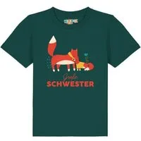 watabout kids watabout.kids T-Shirt Kinder Fuchs Große Schwester, Glazed green, – Produktbild 1 von 1