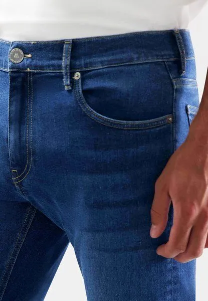 MUD Jeans MUD Jeans Jeans Regular Daily Dunn Comfort aus einem Baumwolle / Tencel Mix, Stone indigo (blau), – Produktbild 4 von 5