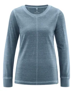 HempAge Hempage Damen vegan Langarmhemd Taubenblau – Produktbild 1 von 1
