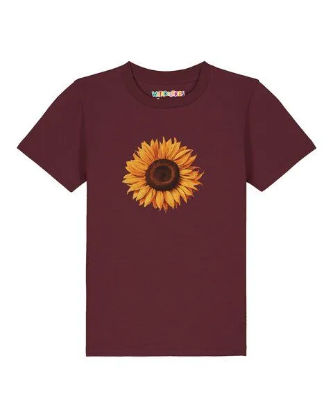 watabout.kids watabout.kids T-Shirt Kinder Sonnenblume, Burgundy, – Produktbild 1 von 2
