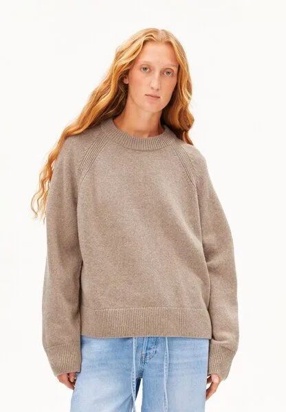 ARMEDANGELS Armedangels Wool Knit Damen Strickpullover aus recycelter Wolle mit Bio-Wolle, Soft nougat, – Produktbild 2 von 5