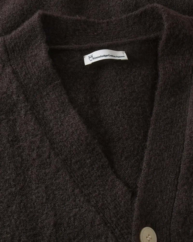 KnowledgeCotton Apparel KnowledgeCotton Apparel Herren vegan Strickjacke Herren Aus Soufflé Yarn In Der Farbe Chocolate Torte, Braun, – Produktbild 2 von 2