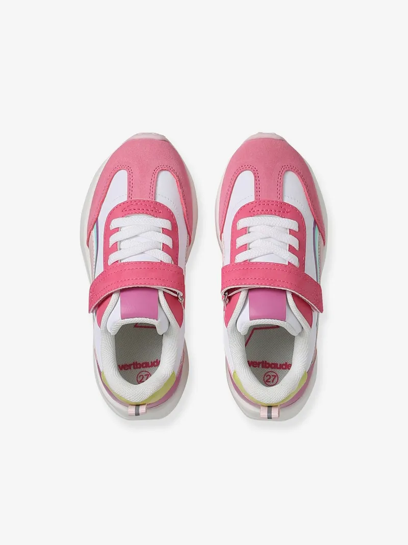 Vertbaudet Vertbaudet Sneakers mit elastischer Schnürung Kinder set, Set rosa, – Produktbild 4 von 4