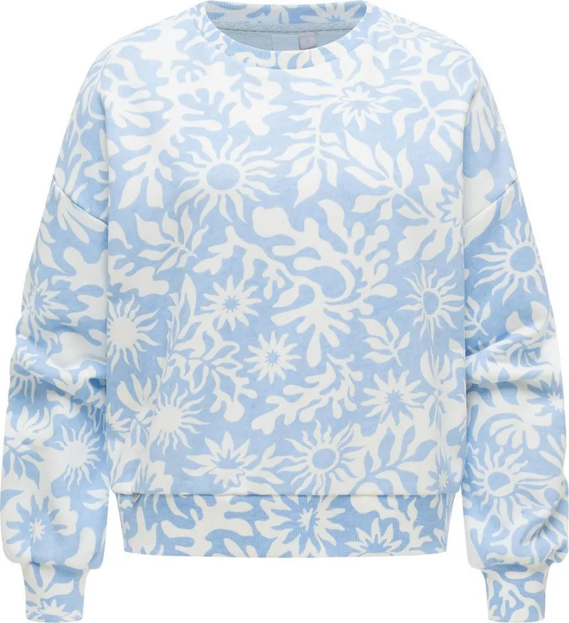 ragwear ragwear Sweater Wuss Print lässiges oversized Damen Sweatshirt mit Allover-Print, Blau, – Produktbild 2 von 3