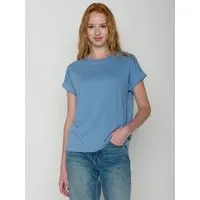 GreenBomb GREENBOMB Basic Loony - Sportliches T-Shirt aus Bio-Baumwolle mit Rollup Sleeve / GOTS / Fair & Vegan, Blau (gletscherblau), – Produktbild 1 von 1