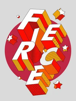Photocircle Photocircle Poster / Leinwandbild - FIERCE - 3D typography – Produktbild 1 von 1