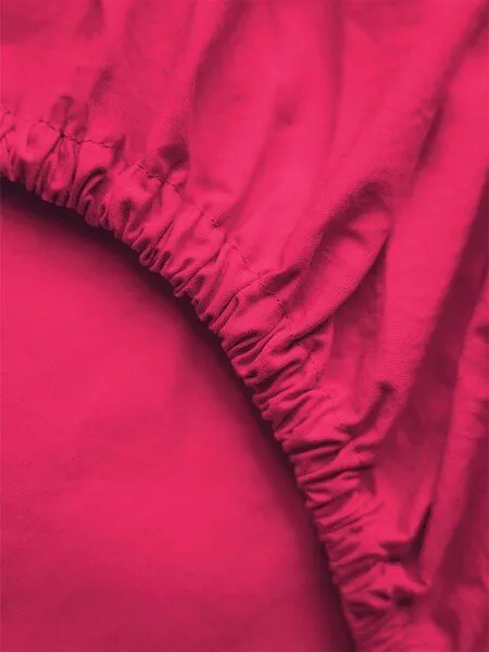 erlich textil erlich textil Cotton Select Spannbettlaken aus Bio-Baumwolle, made in Europe, Knallpink, – Produktbild 4 von 6