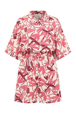 Tranquillo Overall Milaa aus EcoVero™ Viskose - berry bird / 40 – Produktbild 1 von 1