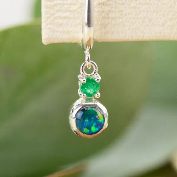 Spirit of Island Spirit of Island Silber Ohrringe | Opal Universe, Blau, – Produktbild 3 von 4