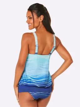feel good Tankini-Oberteil aqua-mittelblau-bedruckt – Produktbild 1 von 1