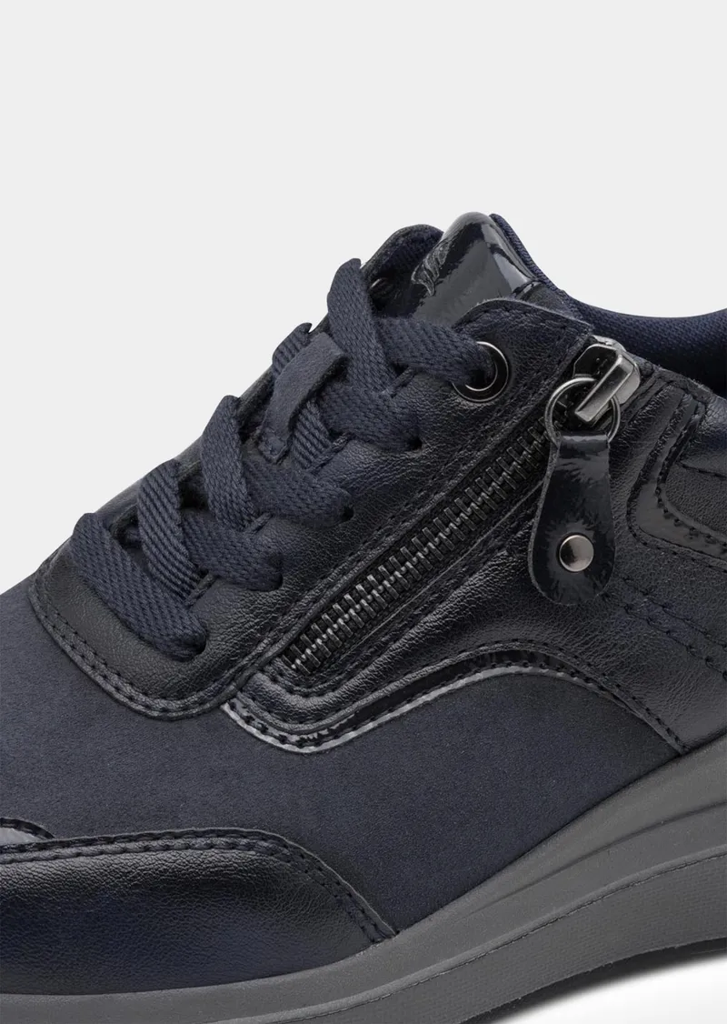Jana Jana Hallux-Sneaker mit Memory-Foam-Fußbett - marine von Goldner Fashion, Blau, – Produktbild 2 von 3