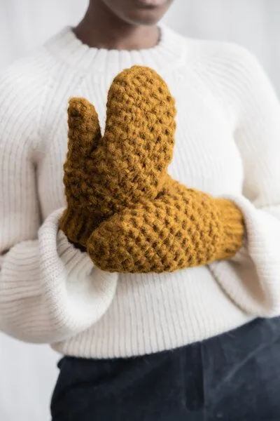 Jyoti - Fair Works Jyoti - Fair Works Baby-Alpaka Fäustling Handschuhe Casma, Karamell, – Produktbild 3 von 4