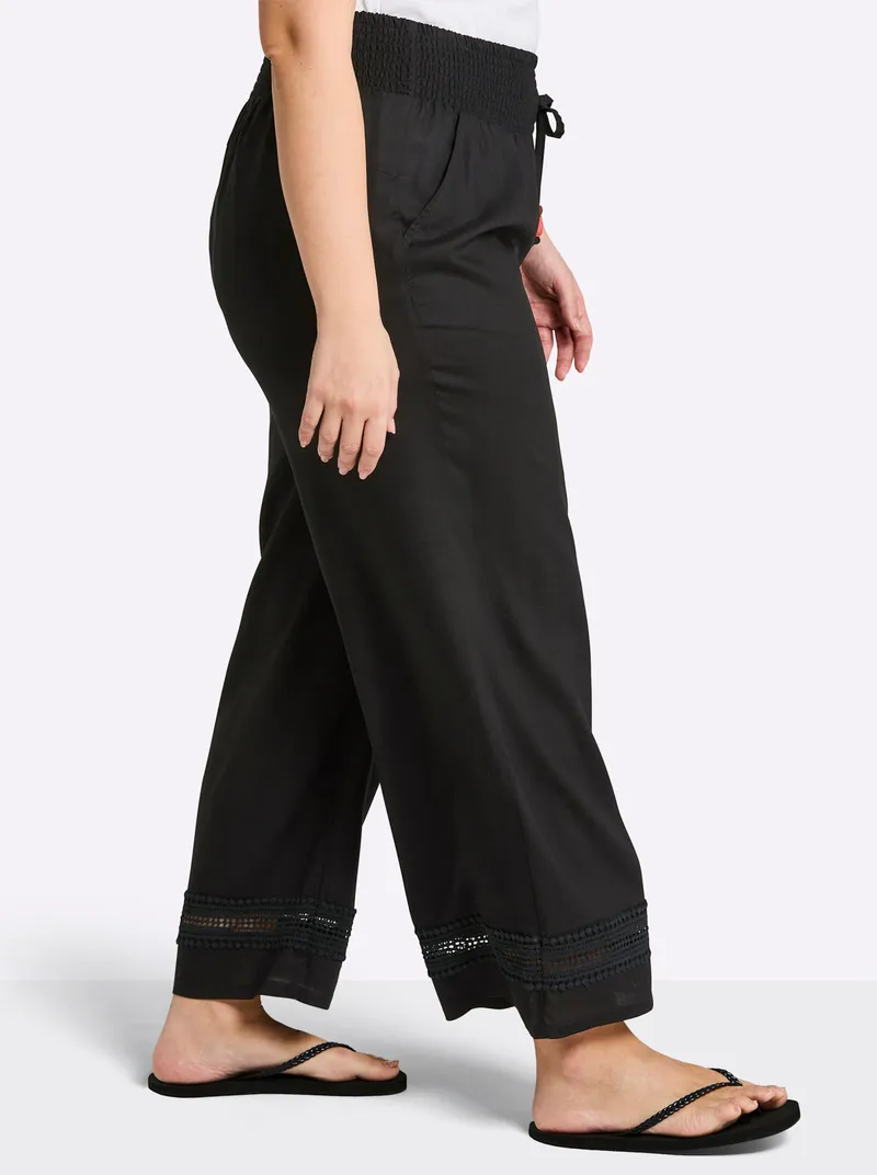 sheego Schlupfhose schwarz, Schwarz, – Produktbild 1 von 2