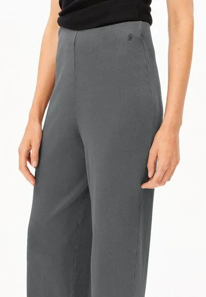 ARMEDANGELS ARMEDANGELS GMT DYE RIB Damen Ripp-Jerseyhose aus Bio-Baumwoll Mix, Space steel, – Produktbild 3 von 4