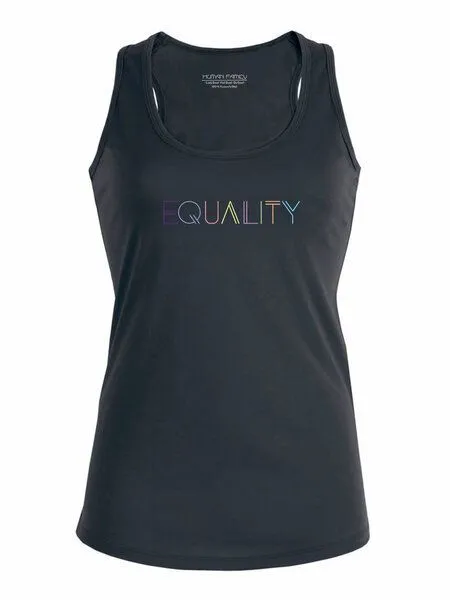 Human Family Human Family Racerback Tanktop - Shine "Equality", Schwarz, – Produktbild 1 von 2