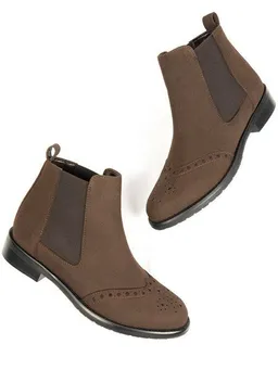 Will's Vegan Shop Will's Vegan Shop Brogue-Boots Veganes Wildleder Damen – Produktbild 1 von 1
