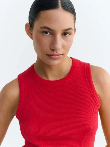 thinking mu thinking mu Tank Top gerippt - Juliette Top - aus Biobaumwolle, Clavel, – Produktbild 5 von 5