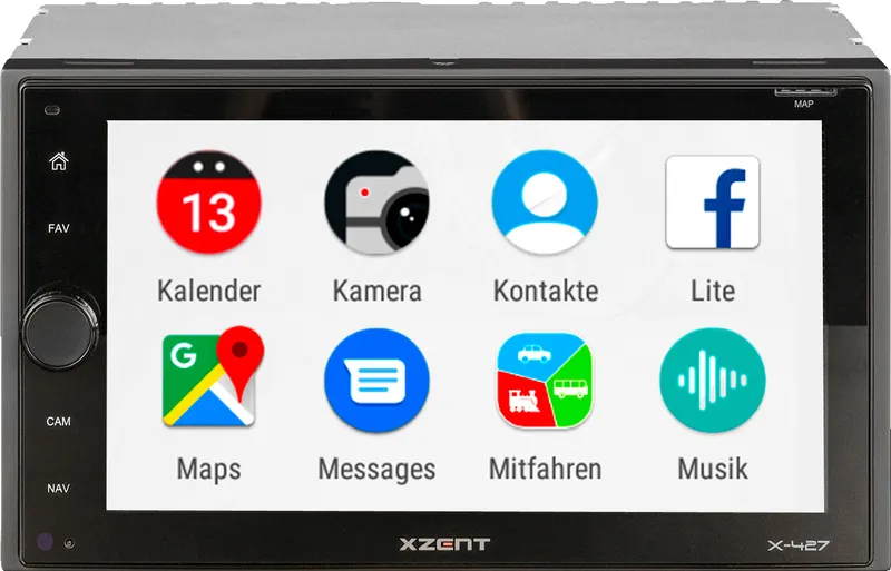 Xzent Xzent X-427 2-DIN Naviceiver Infotainmentsystem – Produktbild 1 von 2