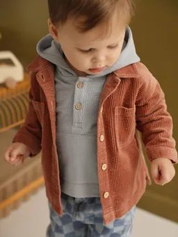 Vertbaudet Jungen Baby Langarm-Kapuzenshirt eis – Produktbild 1 von 1