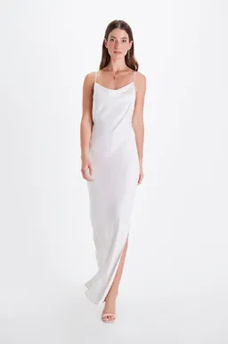 Neu Nomads Neu Nomads Damen vegan Abendkleid Cowl Neck Schneeweiß – Produktbild 1 von 1