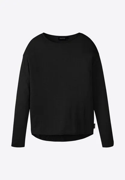 recolution Damen Longsleeve aus LENZING ECOVERO Viskose - FUCHSIA - recolution, Black (schwarz), – Produktbild 1 von 4