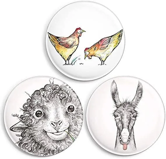 LIGARTI Magnete 3er-Set »Bauernhoftiere« von LIGARTI | Design Kühlschrankmagnet – Produktbild 1 von 1
