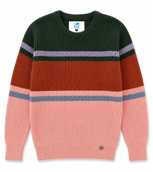 Gary Mash GARY MASH Strickpullover Anoka aus Biobaumwolle, Streifen grün (mehrfarbig), – Produktbild 4 von 4