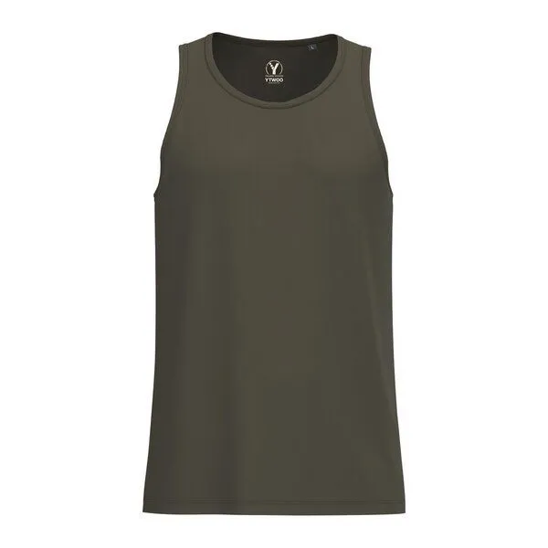 YTWOO YTWOO Slim Fit Herren Tanktop, Dark khaki, – Produktbild 1 von 2