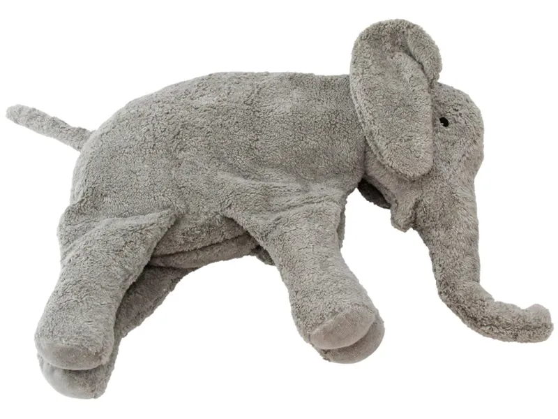 Senger Naturwelt Senger Naturwelt Kinder Körnerkissen Kuscheltier, Bio-Dinkelspelz (kbA), Elefant groß Maße 46 x 30 x 11 cm, Grau, – Produktbild 1 von 2
