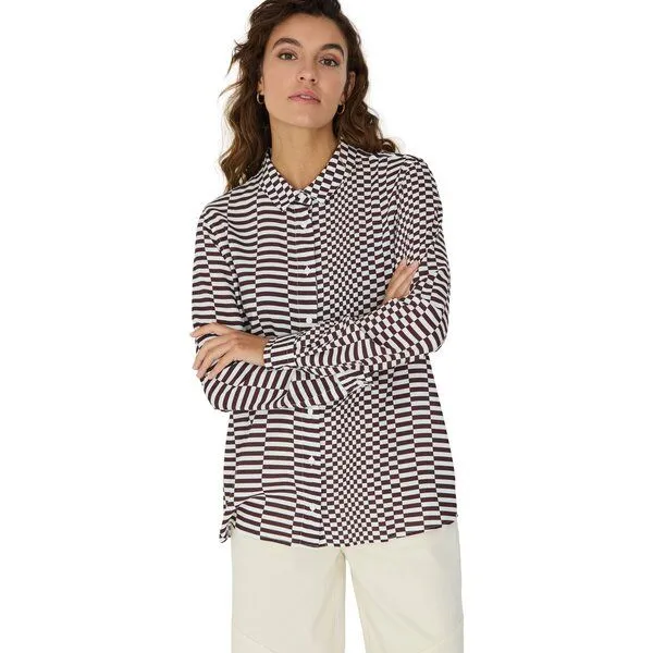 SKFK SKFK Langarm-Bluse ASUNE, Bricks, – Produktbild 1 von 4
