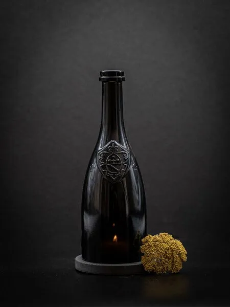 MaBe MaBe Wein Windlicht aus der italienischen Flasche vom Gardasee, Schwarz, – Produktbild 3 von 4