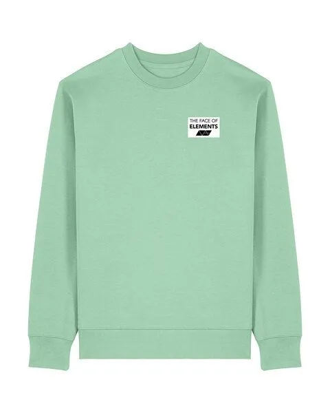 THE FACE OF ELEMENTS The Face of Elements Color Rush - Regular Fit Sweatshirt aus 100% Bio-Baumwolle, Iced mint (grün), – Produktbild 1 von 4