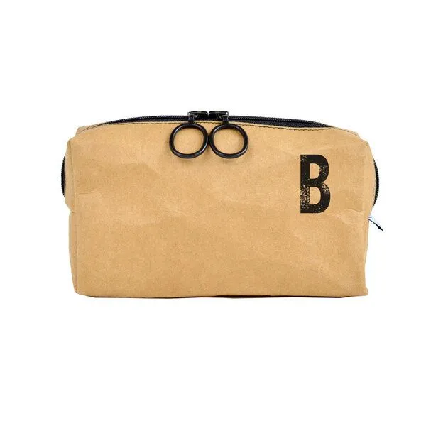 renna deluxe renna deluxe Waschtasche und Kosmetiktasche mit Monogramm, Braun, – Produktbild 1 von 6