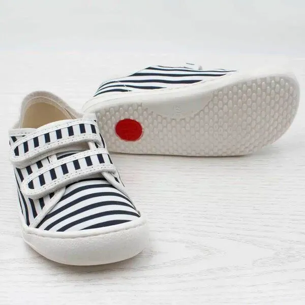 Pololo Pololo Barfuß-Sneaker aus Seaqual Yarn, unisex, Blau gestreift, – Produktbild 3 von 3