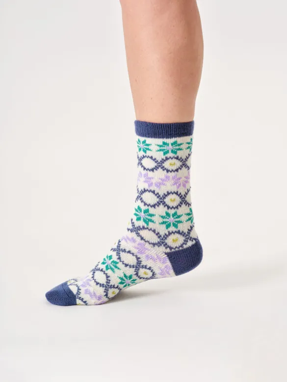Thought Wollsocken Modell: Fair Isle, Stone white, – Produktbild 1 von 1