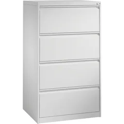 C+P C+P Hängeregistraturschrank zweibahnig, 4 Schubladen, lichtgrau/lichtgrau – Produktbild 1 von 1