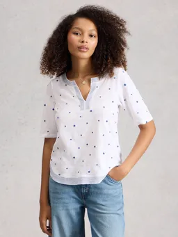 White Stuff Besticktes Jersey-T-Shirt Weaver - 38 – Produktbild 1 von 1