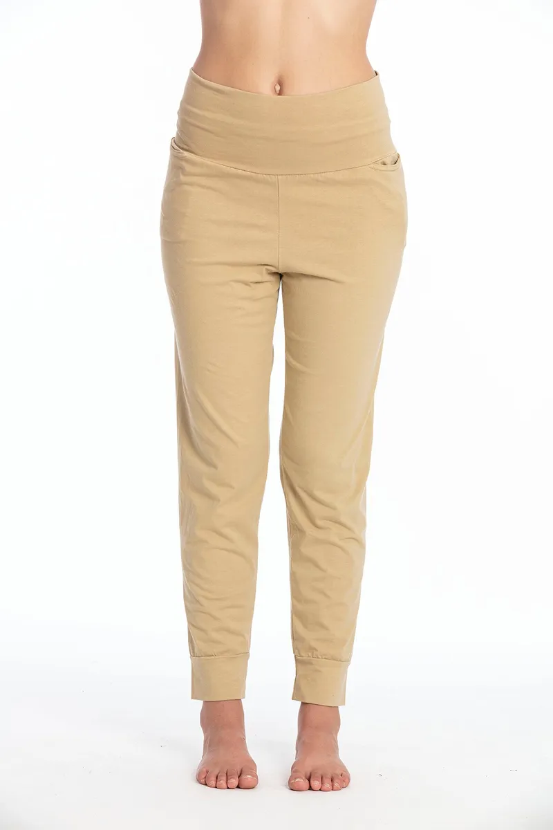 RAVENS VIEW IBIZA RAVENS VIEW IBIZA Damen vegan Yogahose Goa Kamel Gelb, Gelb, – Produktbild 1 von 1