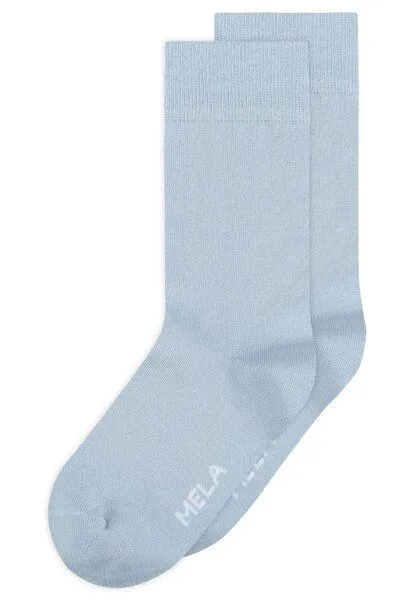 MELA MELA Basic Socken 2 Paare aus 100% Bio-Baumwolle, Cloudy blue, – Produktbild 1 von 1