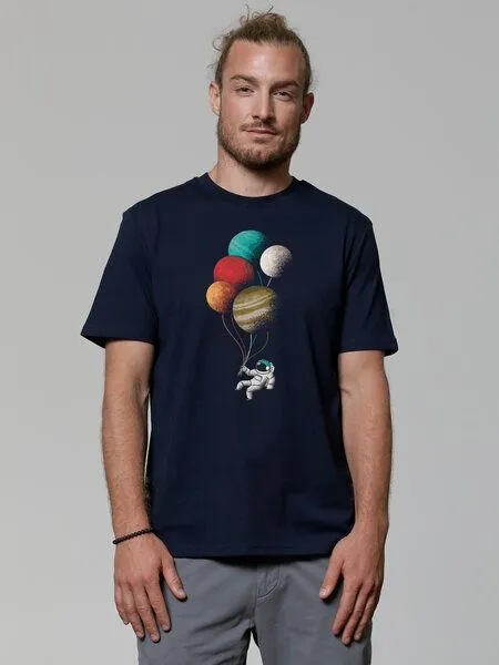 watapparel watapparel T-Shirt Unisex Balloon Spaceman, French navy, – Produktbild 2 von 4