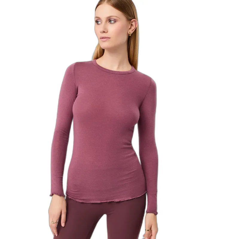 mandala Langarmshirt aus Wolle für Frauen Mandala, Rose, – Produktbild 1 von 1