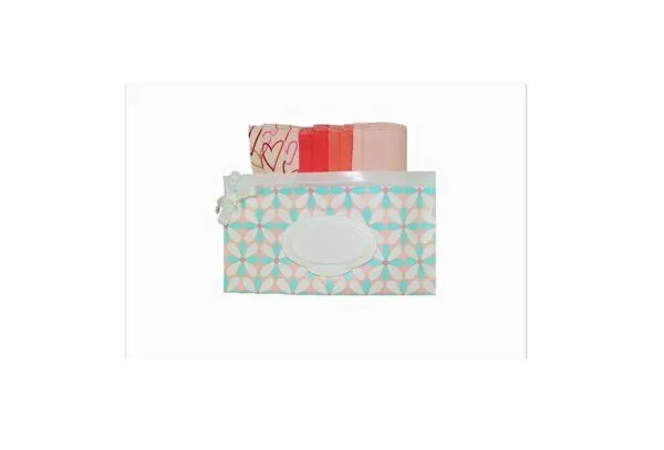NoWaste Wrapping NoWaste Wrapping Feuchttücher Box waschbar wiederverwendbar Baby ver. Motive, Herzen, – Produktbild 2 von 3
