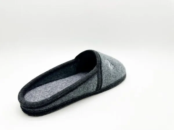 thies "thies ® Mountain Wool Slipper 1" aus reiner, ökologischer Schurwolle, made in Austria, Grey (grau), – Produktbild 4 von 4