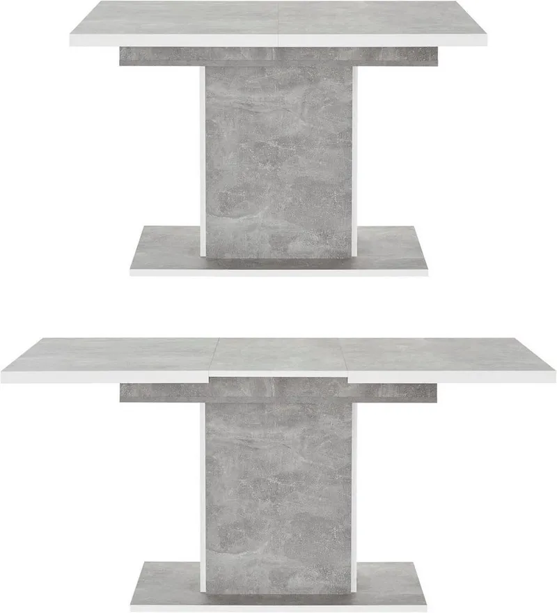 HELA Esstisch Alice, ausziehbar, Breite 120-160 cm, Grau, – Produktbild 4 von 5