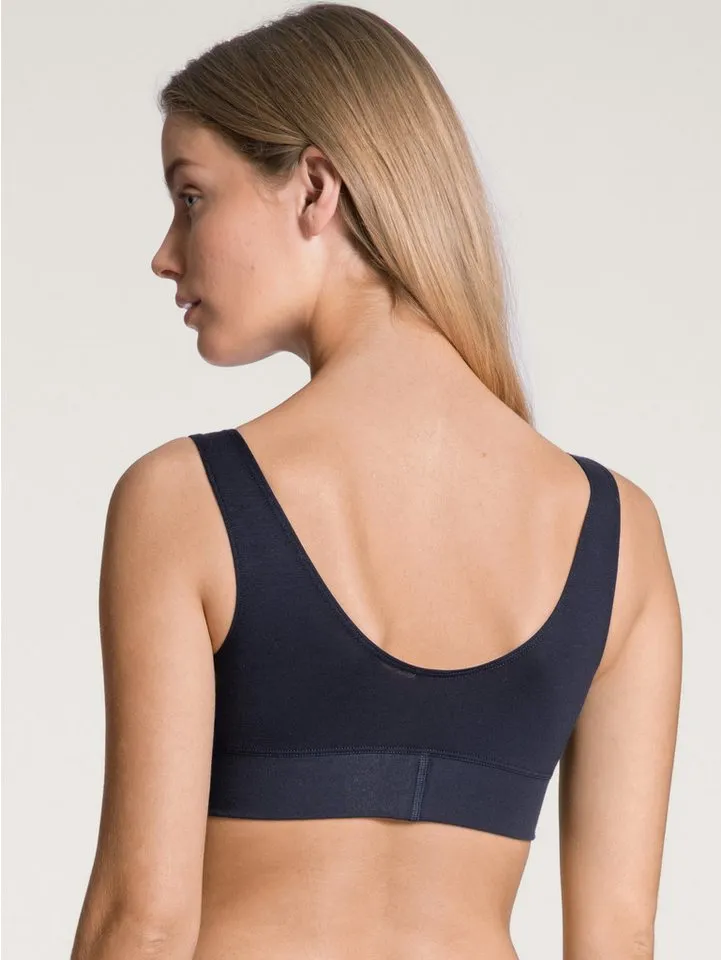 CALIDA CALIDA Bustier Elastic Damen (1-tlg) weicher Softbund, breite Träger und natürlicher Halt, Blau, – Produktbild 4 von 5