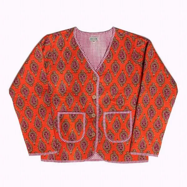KIKOONI KIKOONI Baumwolljacke - wendbar, Paisley flame, – Produktbild 1 von 4